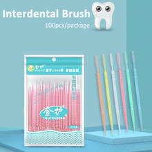 Cepillo Interdental de doble cabezal, palillos de dientes, cuidado bucal, 100 unids/bolsa 2024 - compra barato