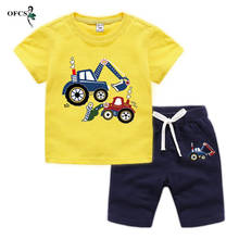 New Design Kids Sets Boys Summer Children Short Sleeved T Shirt +Beach Pant Two Sets Cotton Teenager Sport Suit 2-12 Year 2pcs/L 2024 - buy cheap