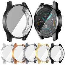 Soft TPU Plated Flexible Case for HUAWEI Watch GT 2 42MM 46MM Full Screen Protector Cover Anti-scratch High Quality Bumper Shell 2024 - buy cheap