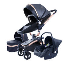 Carrito de paisaje alto para bebé, carrito de rueda inflable reclinable, amortiguador, ligero, plegable, de lujo 2024 - compra barato