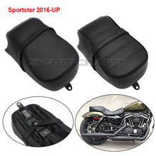 Motorcycle For 2016-2020 Harley-Davidson Sportster Iron XL883N XL1200NS Rear Passenger Seat Cushion Pillion Leather Pad Stripe 2024 - buy cheap