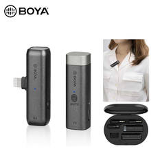 BOYA-micrófono inalámbrico BY-WM3 2,4G, Mini micrófono Lavalier para iPhone, xiaomi, HUAWEI, Samsung, teléfono inteligente tipo C, cámara DSLR 2024 - compra barato