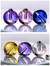 8pcs Round Shape Mixed Color Crystal Vials perfume pendant luxurious vial pendants handmade jewelry name on rice art vial bottle 2024 - buy cheap