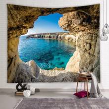 Sea view Tapestry Water Landscape Beach Decoration Ocean Beach Wall Hanging Blue Frothy Blanket Beautiful Scenic Home Decor 2024 - buy cheap