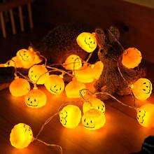 Coquimbo luzes de led para decoração, 2 peças 1m/2m/3m, halloween, abóbora, jardim, festa, decoração, feriado 2024 - compre barato