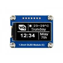 Raspberry Pi 1.3inch OLED Display Module with Black/White Display Color 64×128 Resolution SPI/I2C Interface 2024 - buy cheap