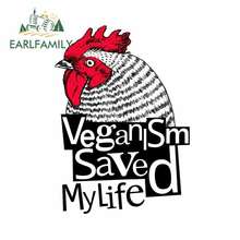 EARLFAMILY 13 см x 9,3 см для Veganism, спасены Mylife, забавная наклейка для автомобиля, стикер «сделай сам», водонепроницаемая наклейка для ремонта, индивидуальная печать 2024 - купить недорого