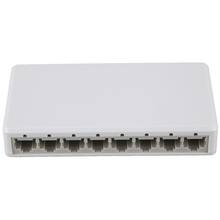 Interruptor de 8 puertos Gigabit para escritorio, conmutador Ethernet RJ45 de 10/100Mbps, enchufe europeo 2024 - compra barato