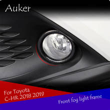 Car front fog lamp fog lights lamp ring cover trim 2Pcs/Set For Toyota C-HR CHR 2017 2018 2019 2024 - buy cheap