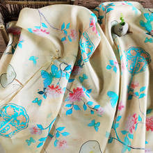 Natural pure ramie tissu Canary yellow fabric High grade cheongsam robe dress patchwork 2024 - buy cheap