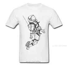 Brand New Classic T-shirt Men Gravity Astronaut Print Tops Tees Black And White Trendy Hipster Cotton Tshirt Size S 2024 - buy cheap