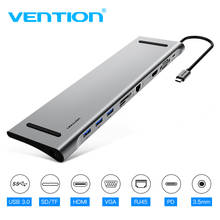 Vention все-в-1 USB C адаптер Тип C конвертер HDMI VGA USB концентратор с SD/TF кардридер зарядка PD RJ45 адаптер для MacBook 2024 - купить недорого