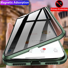 Магнитный стеклянный чехол FLOVEME для iPhone 11, 7, 8, X, XR, XS Max, чехол с антишпионским магнитом для iPhone 11 Pro, Max, 6, 6S, 7, 8 Plus 2024 - купить недорого