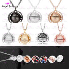 7 colors Magic Photo Pendant Memory Floating Locket Necklace Plated Angel Wings Flash Box Fashion Album Box Necklaces for Women 2024 - buy cheap