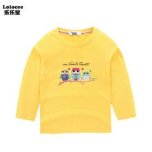 Owl Family Kids T Shirt Cartoon Prints Children's Clothes Girls Cute Owl Long Sleeve T Shirts New Spring Casual Tops 2024 - buy cheap