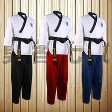World Training Taekwondo Poomsae Dan Practice doboks Junior Male&Female Senior Unisex Master Dan Taekwondo uniforms Clothes Suit 2024 - buy cheap