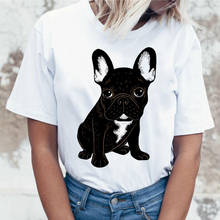 Nueva camiseta de Bulldog Francés para mujer, camiseta Casual Harajuku 90s Ulzzang Kawaii, divertida camiseta estampada de estilo coreano, camisetas 2024 - compra barato