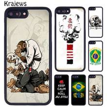 Krajews BJJ Jiu Jitsu brasileño caso para iPhone X XR XS 11 Pro MAX 5 se 6 6S 7 7 8 Plus, Samsung Galaxy S7 Edge S8 S9 S10 Plus 2024 - compra barato