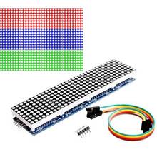 MAX7219 4 in 1 LED Display Dot Matrix Microcontroller MCU Control Module with 5P Line Blue Green Blue U1JE 2024 - buy cheap