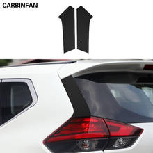 Pegatina de fibra de carbono para ventana trasera de coche, película decorativa para Nissan x-trail X Trail 2014-2019 2024 - compra barato