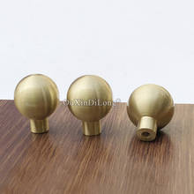 Brand New 20PCS European Pure Brass Kitchen Cabinet Door Handles Cupboard Wardrobe Drawer Round Cabinet Pulls Handles & Knobs 2024 - buy cheap