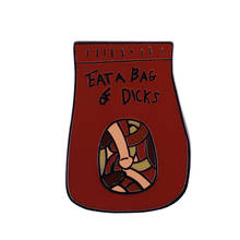 Eat a bag of dicks Witchy gag gift feminist pin resistance resist brooch 2024 - buy cheap