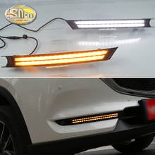 Светодиодный дневный ходовой светильник SNCN, 2 шт., для Mazda CX-5 CX5 2017-2020, реле светового сигнала поворота, АБС-пластик, 12 В, ДХО, декоративная противотуманная фара 2024 - купить недорого