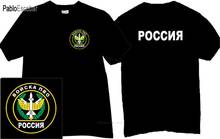 Homem camiseta de algodão camiseta de marca topos forças de defesa aérea russo camiseta em preto masculino verão t camisa 4xl 5xl 2024 - compre barato