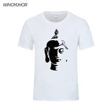 Buda impresso t camisas masculina verão moda algodão camiseta budismo crença religiosa topos camisetas camiseta masculina 2024 - compre barato