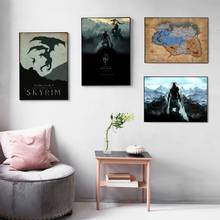 The Skyrim Elder Scrolls juego lienzo arte pintura carteles e impresiones para sala de estar imagen de pared decoración del hogar sin marco Quadro 2024 - compra barato