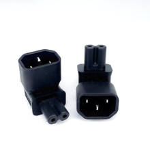 Graus para a Direita Em Ângulo ângulo IEC IEC 320 C14 IEC320 90 C7 Tomada IEC AC Plug Power Adapter connector Set UL Aprovado 2024 - compre barato