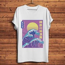 Vaporwave The Great Wave off Kanagawa funny tshirt men summer new white short sleeve casual homme t shirt unisex streetwear tee 2024 - buy cheap