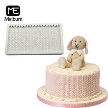 Meibum-moldes de silicona para decoración de pasteles, moldes de punto con volantes, Fondant, pasta de goma para postres de cumpleaños, manualidades de azúcar, herramientas para hornear 2024 - compra barato