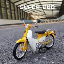 Honda super cub diecast 1/12 escala estática modelo de motocicleta diy cenas exibição adulto coleção presente clássico brinquedos modelo carros 2024 - compre barato