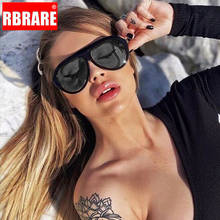 RBRARE 2021 Vintage Big Box Sunglasses Women Retro Sun Glasses Oval Trend Wild Brand Glasses Shopping Street Beat Oculos De Sol 2024 - buy cheap