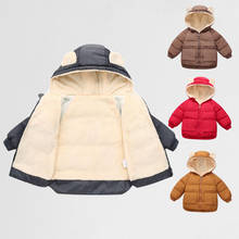 Girls Down Parkas Winter Girl Warm Jackets Kid Fashion Thick Velvet Outerwear for Baby Boys Children Coat Clothes Kids Clothes 2024 - buy cheap
