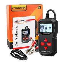 Konnwei kw210 testador de bateria carro automático inteligente 12v auto analisador bateria 100 para 2000cca cranking bateria teste ferramentas de diagnóstico 2024 - compre barato