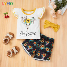 LYHO Cute Infant Baby Girl Clothes T-Shirt Shorts Pants Sets Summer 6 Month Toddler Kids Outfit Newborn Clothing Short Sleeve 2T 2024 - buy cheap