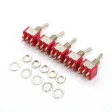 5 pces mini 6pin (on)-fora-(on) dpdt 3 posições interruptor de alternância MTS-223 interruptor de alimentação de redefinição dupla ac 250 v 2a/ac 5a 120 v