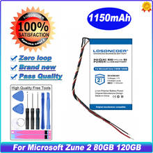 LOSONCOER 1150mAh X814399-001 For Microsoft Zune 2 80GB 120GB MP3 MP3 Battery 2024 - buy cheap