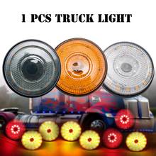 1PC Car Truck Trailer Rear Tail Brake Stop Marker Light Indicator 24 LED Round Reflector Dual Color 12V 2024 - buy cheap