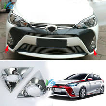 Car Accessories Exterior Decoration ABS Chrome Front Fog Lamp Light Cover Trims For Toyota Yaris XP150 2018 2019 Car-styling 2024 - buy cheap