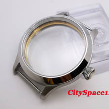 Caixa de relógio 45mm 316, caixa de aço inoxidável polida para relógios masculinos eta eta 6497/6498, movimento st3600 2024 - compre barato