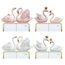 3d bonito swan resina interruptor adesivo de parede acessórios soquete decoração do quarto casa poster on-off decalque ornamento tomada 2024 - compre barato