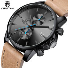 2020 New CHEETAH Watch Top Brand Men Fashion Luxury Business Watches Mens Leather Waterproof Date Wristwatch Relogio Masculino 2024 - buy cheap