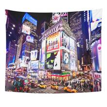 New York January 6 Illuminated Facades of Broadway Theaters Tapestry Home Decor Wall Hanging for Living Room Bedroom Dorm 50x60 2024 - buy cheap