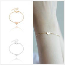 Fashion Heart Cuff Bracelets For Women Girls Gold Silver Color Metal Bracelets Statement Jewelry Wholesale 2024 - buy cheap