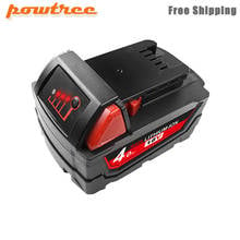 Powtree 4000mAh 18V Power Tool Battery for Milwaukee M18 48-11-1815 48-11-1850 2604-22 2604-20 2708-22 2607-22 48-11-1828 2024 - buy cheap