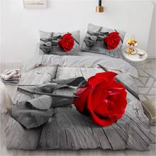 Jogo de cama 3d personalizado, casal, king size, 3 peças, edredon/colcha, travesseiro, capa florida, microfibra 2024 - compre barato