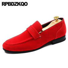 Sapatênis de camurça masculino, loafer, borracha vermelha, designer, altura crescente, bico fino, calçado masculino, conforto, primavera, 2021 2024 - compre barato